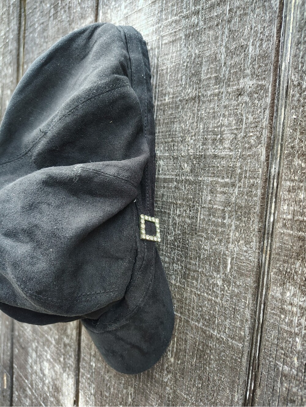 Vintage Black Hat with Rhinestones